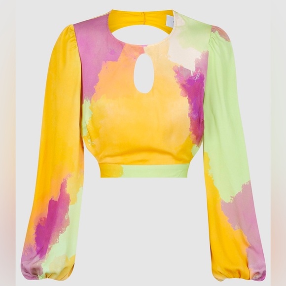 The Wolf Gang Levisa Key Hole Open Back Top NWT - Picture 2 of 15